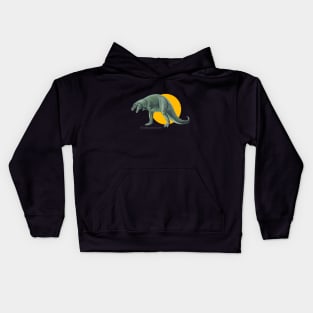 Tyrannosaurus rex Cut Out (with Orange Disc) Kids Hoodie